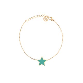 Pulseira em aço estrela verde GB