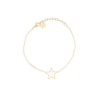 Pulseira em aço estrela branca GB