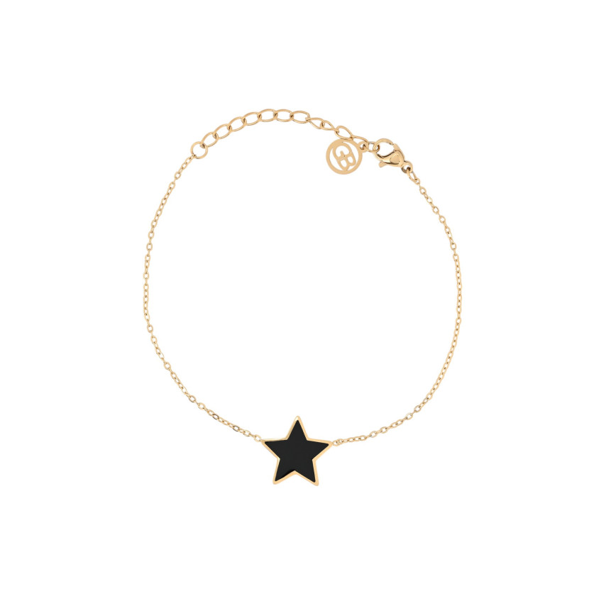 Bracelet en acier étoile noir GB