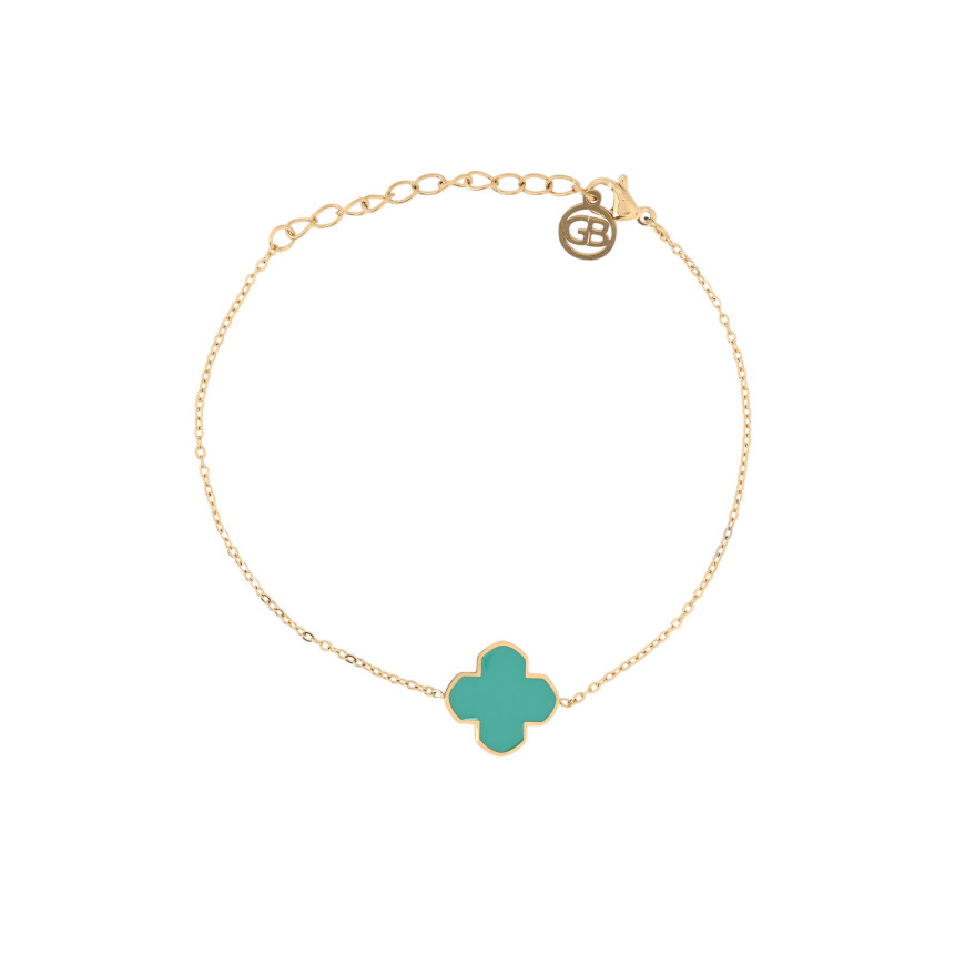 Steel bracelet clover GB