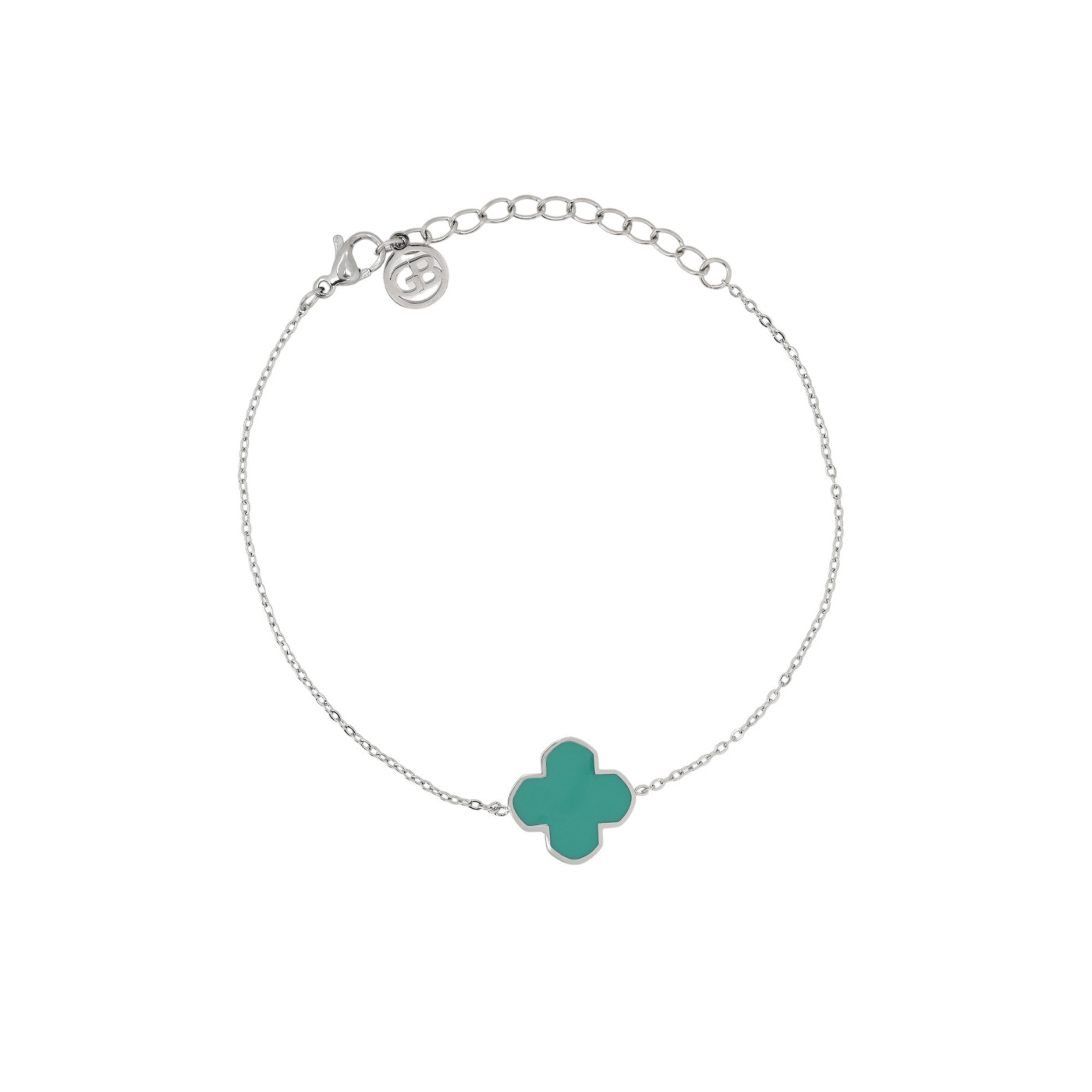 Pulsera en acero trébol GB