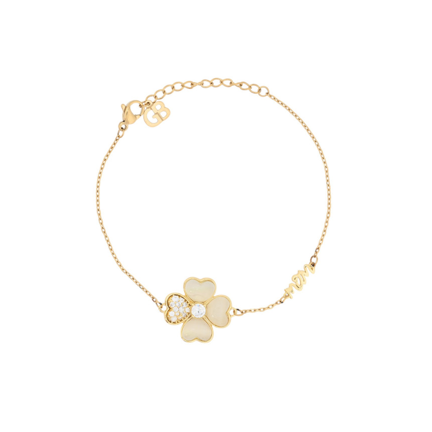 Pulseira de flor com brilhante semi joia GB