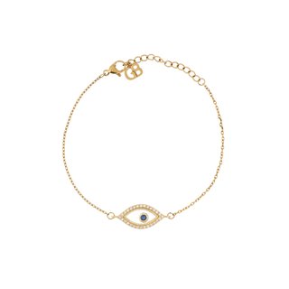 Bracciale semi preziosi occhio con zirconità GB