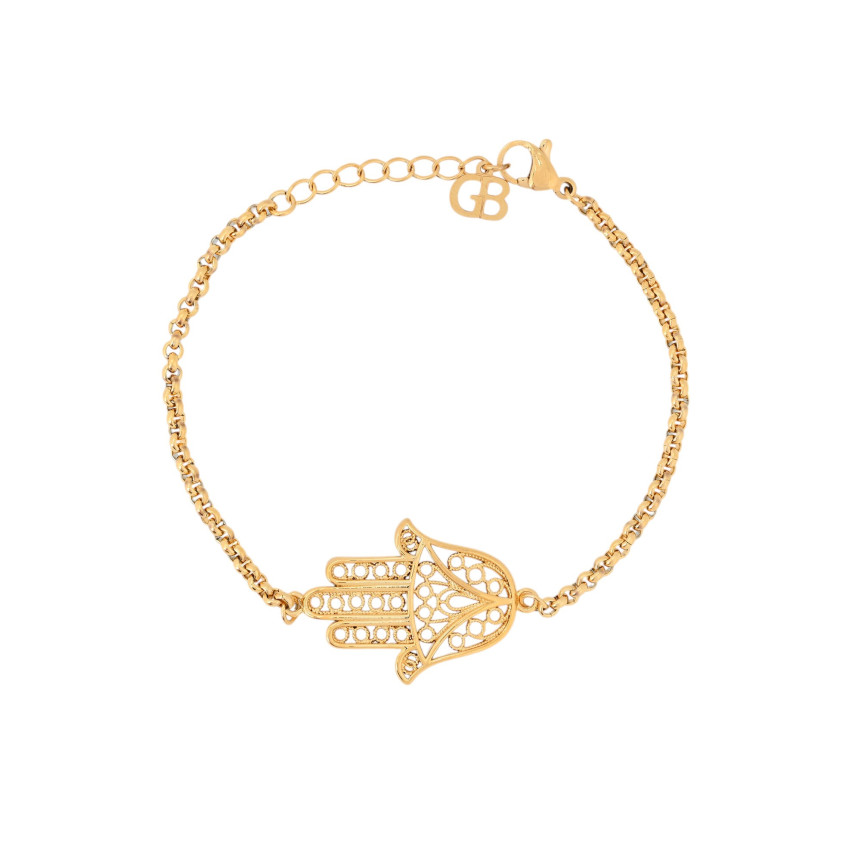 Pulseira em banho ouro mão GB