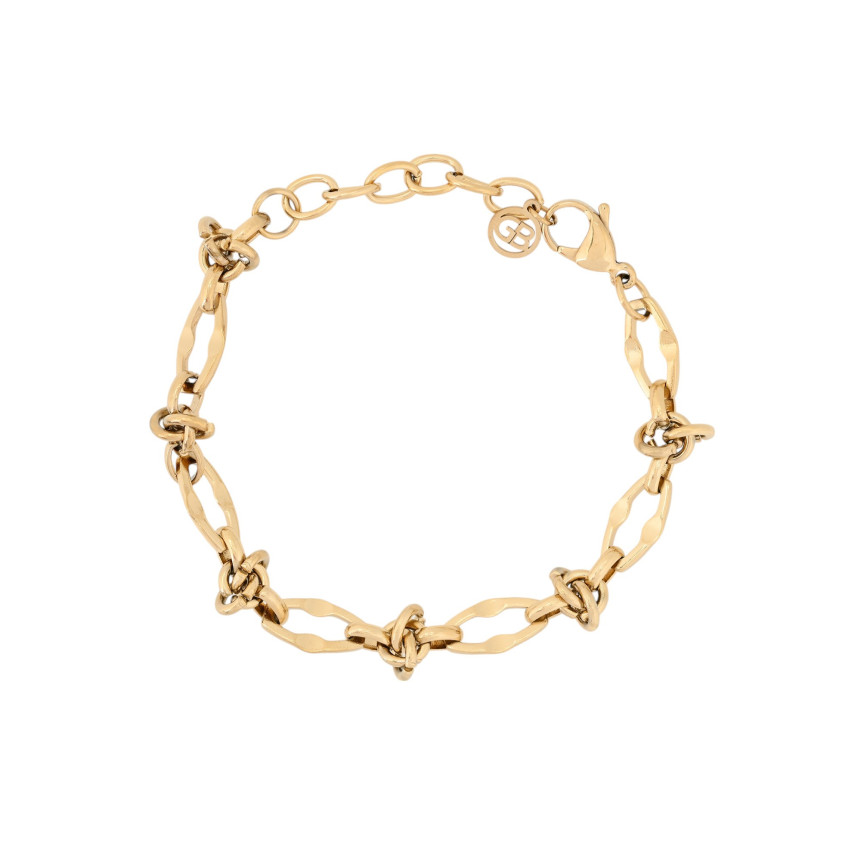 Pulseira em aço entrelaçados GB