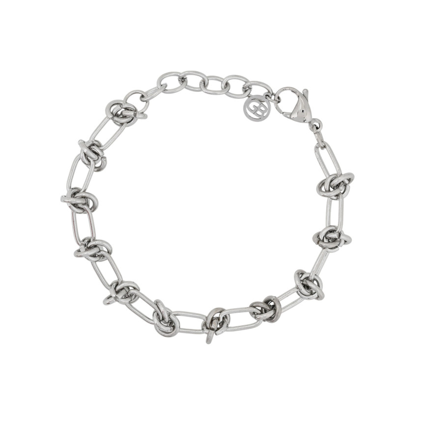 Bracelet en acier avec nœud GB