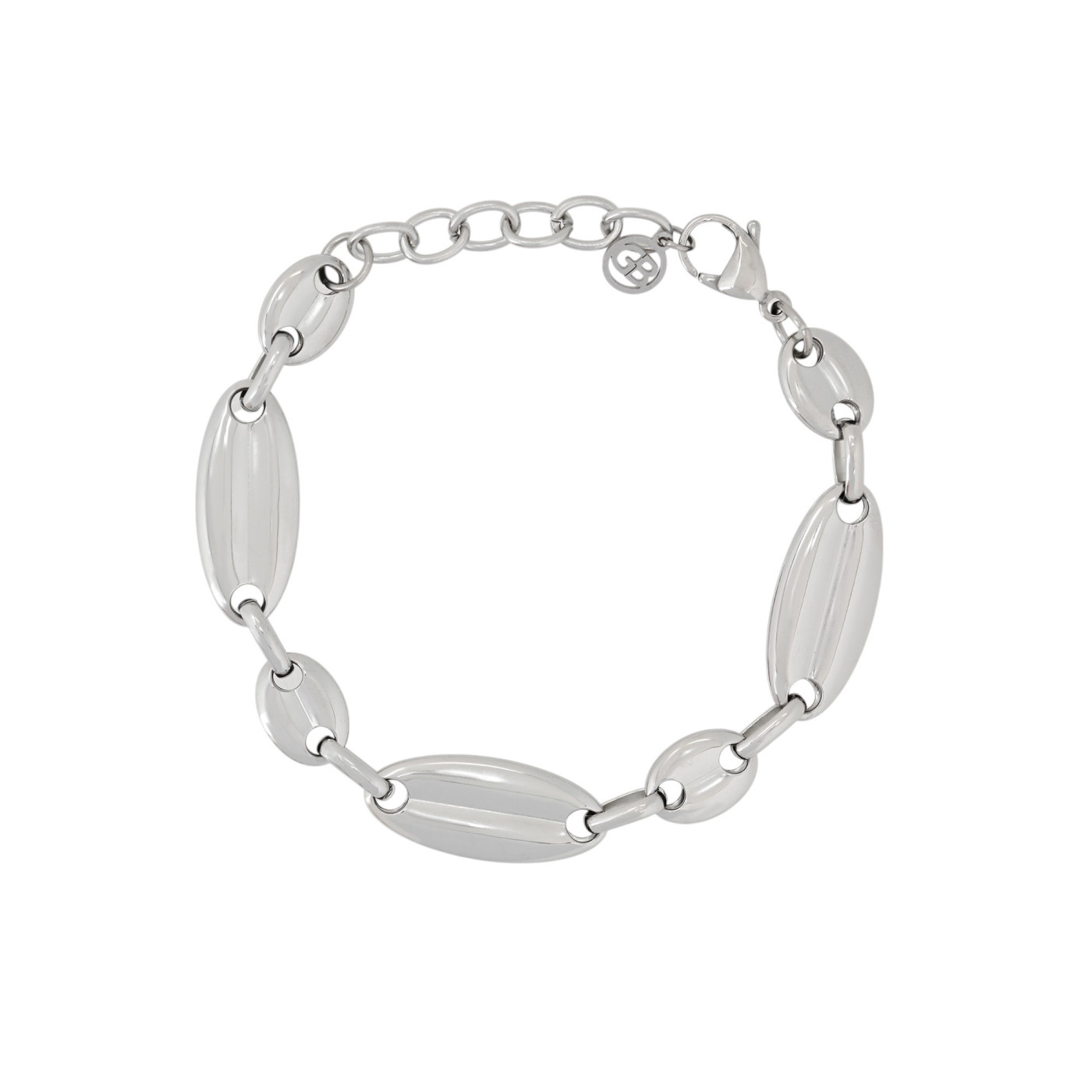 Steel bracelet long links GB