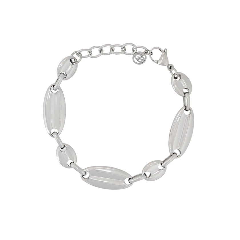 Pulseira em aço elos compridos GB