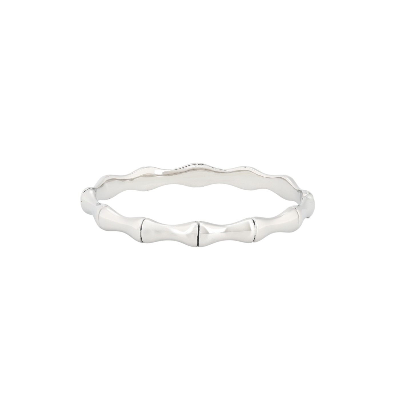 Rigid thick bracelet steel bamboo GB