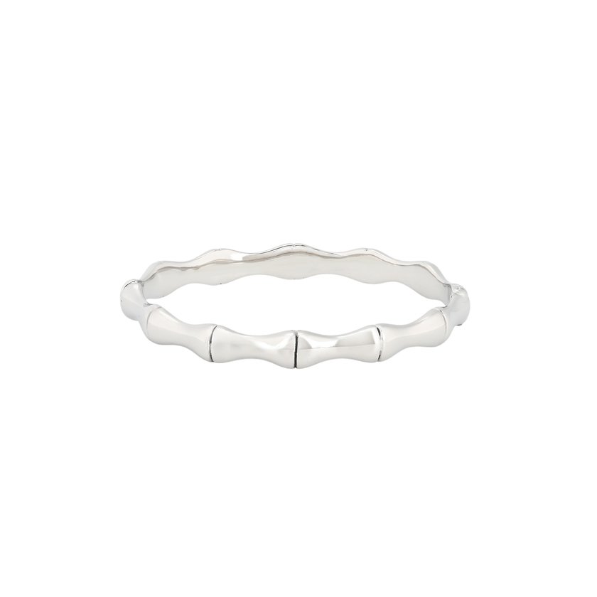Rigid thick bracelet steel bamboo GB