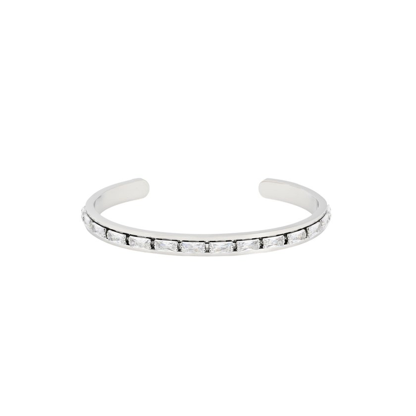Rigid steel bracelet with rectangles GB