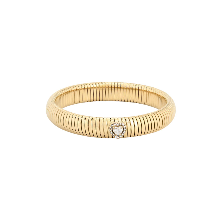 Bracciale in acciaio tubo con cuore GB