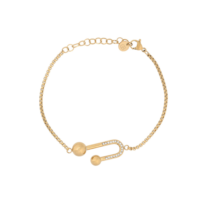 Bracciale in acciaio a forma geometrica