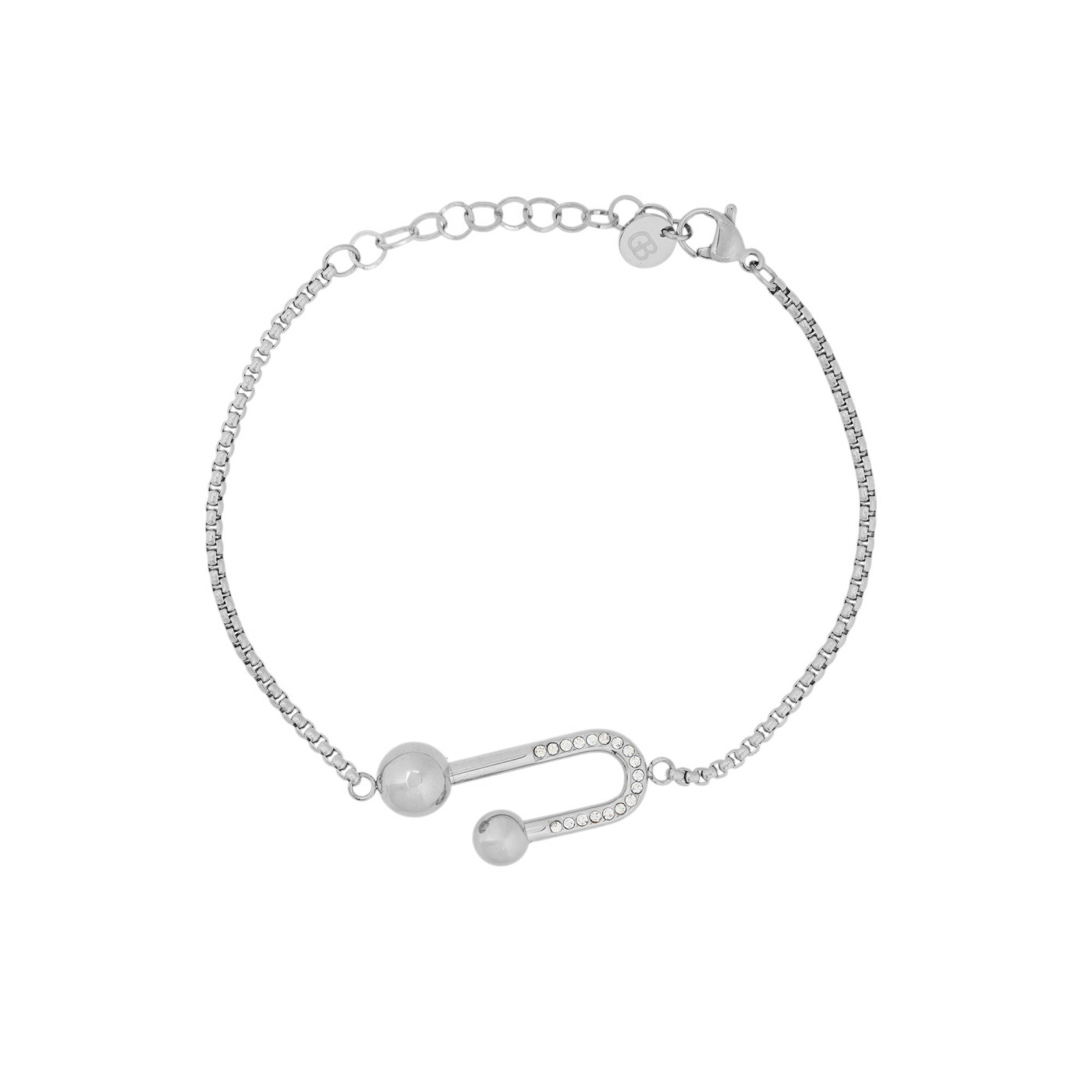 Bracciale in acciaio a forma geometrica