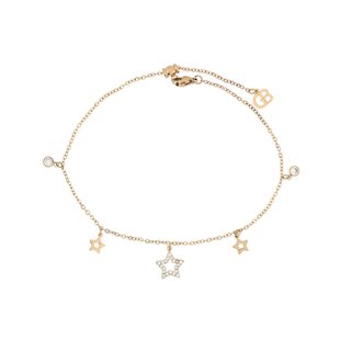 Steel foot bracelet stars GB