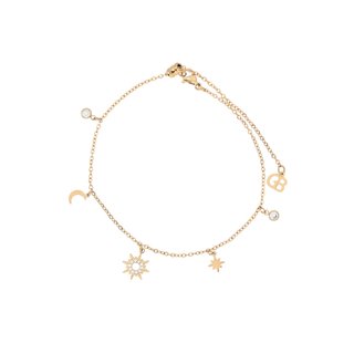 Steel foot bracelet sun GB