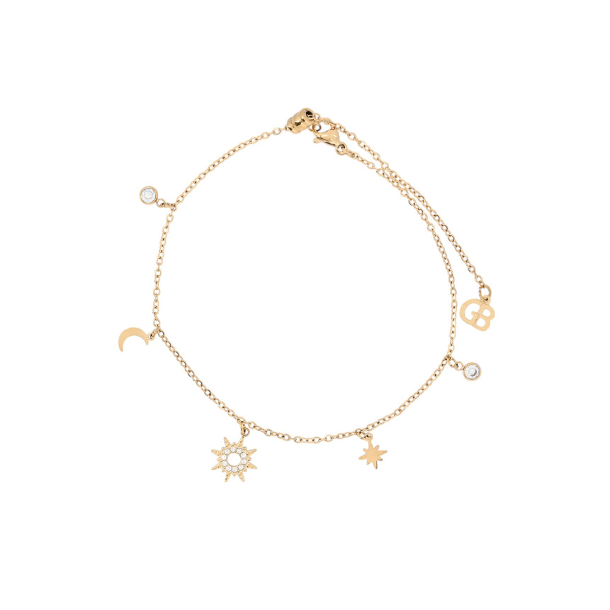 Pulseira de pé aço sol GB