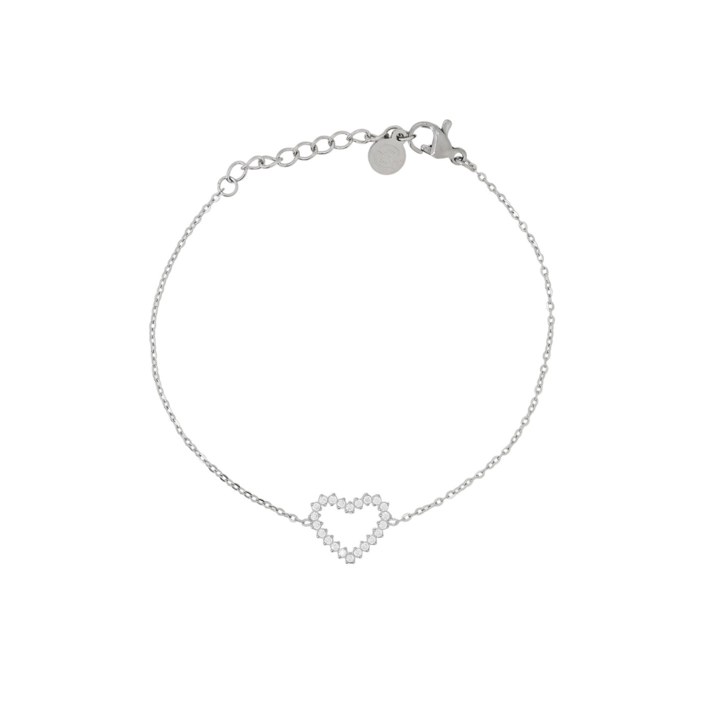 Pulseira Delicate coração e zircônias