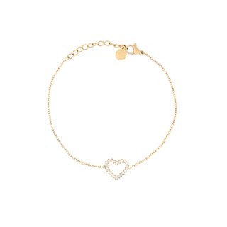 Delicate bracelet heart and zirconias