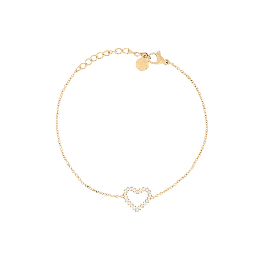 Bracelet Delicate cœur et zircons