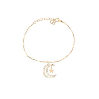 Pulseira em aço lua e estrela GB