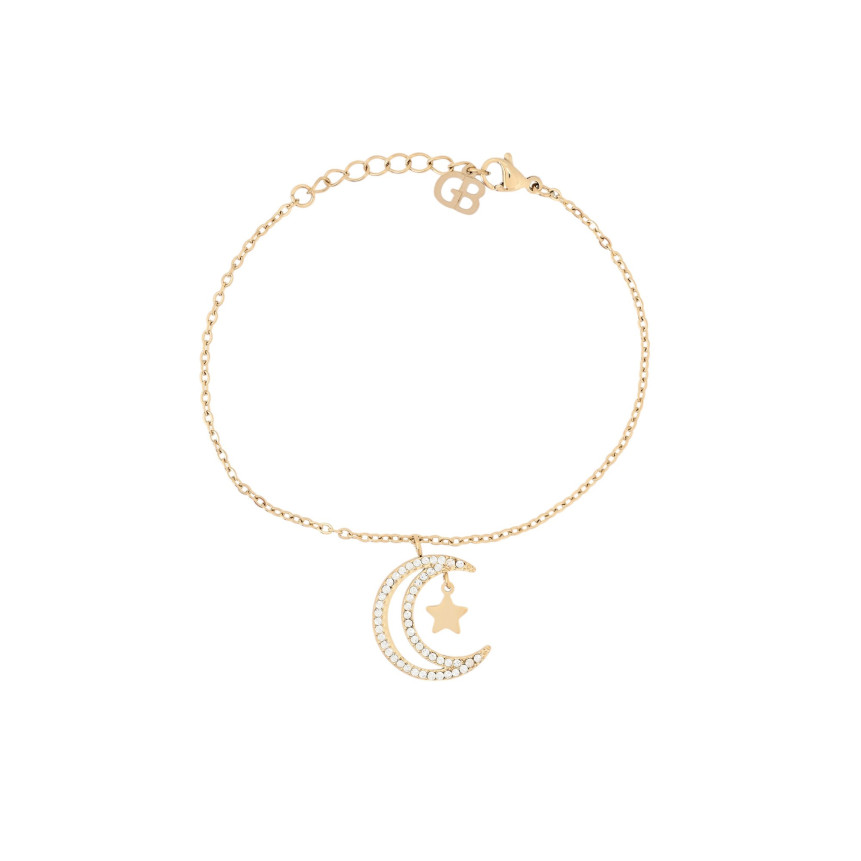 Pulseira em aço lua e estrela GB