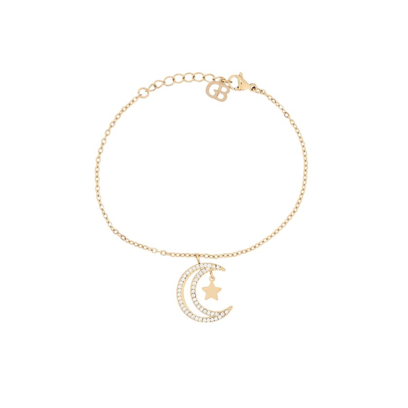 Steel bracelet moon and star GB