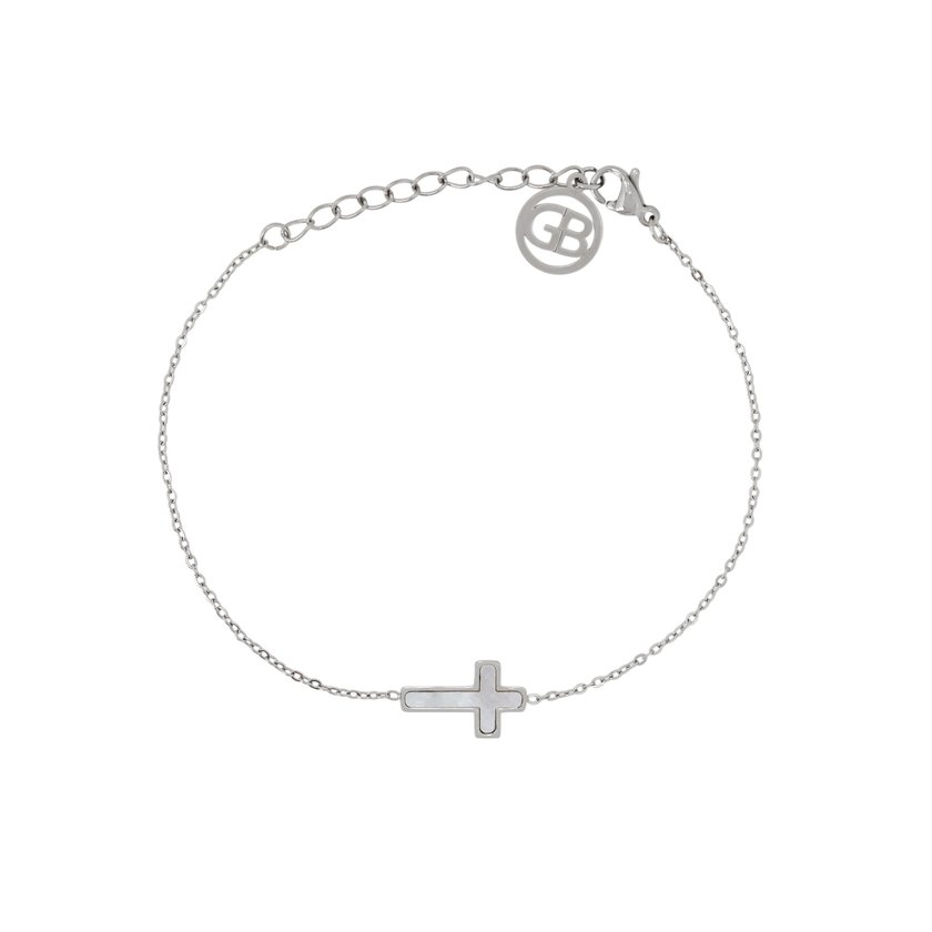 Pulseira em aço básica cruz GB
