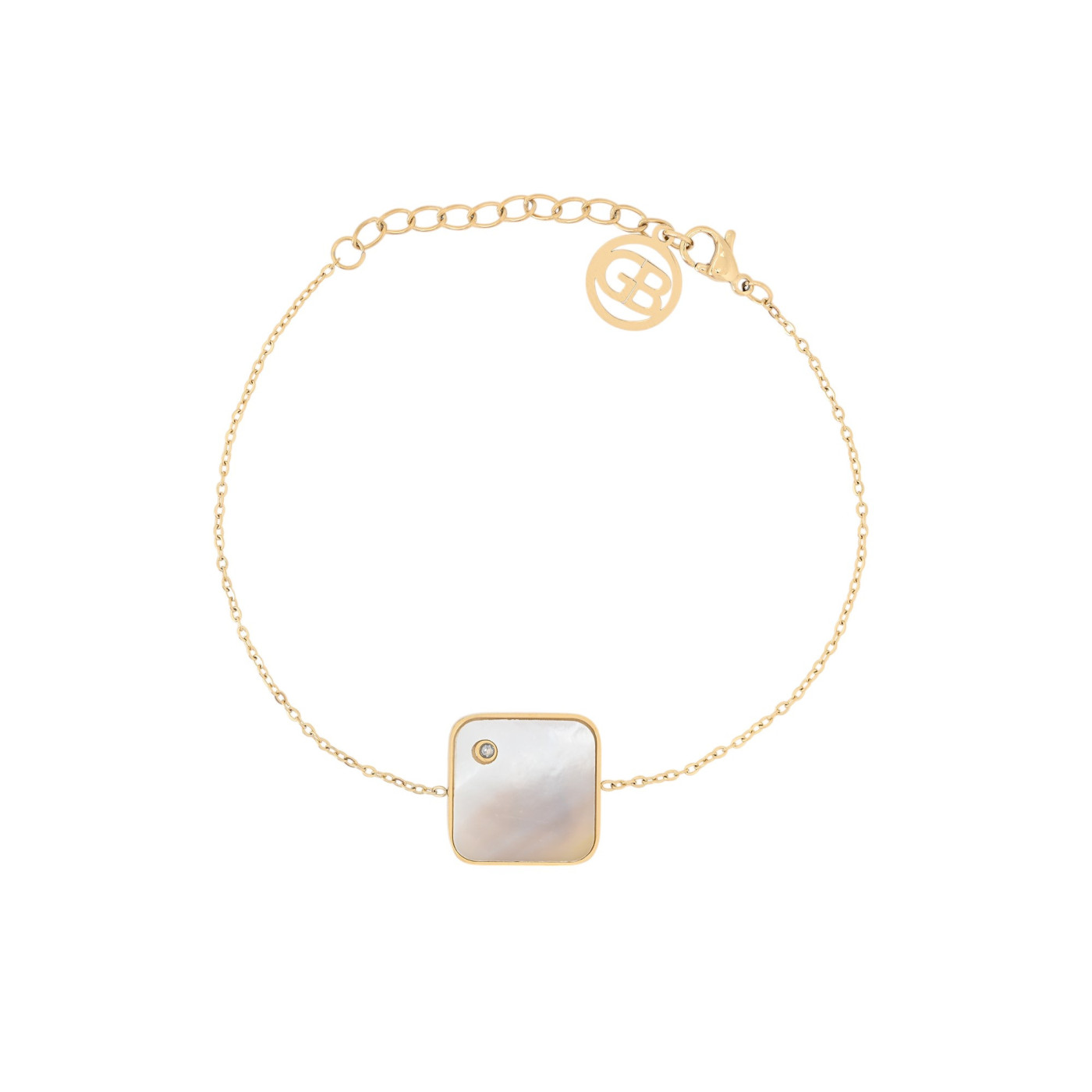Pulseira em aço quadrada GB