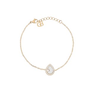 Pulseira em aço com madrepérola oval GB