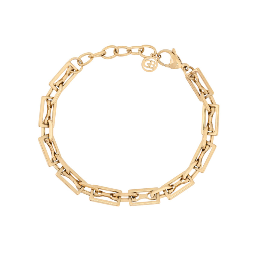 Pulseira em aço retângulos GB