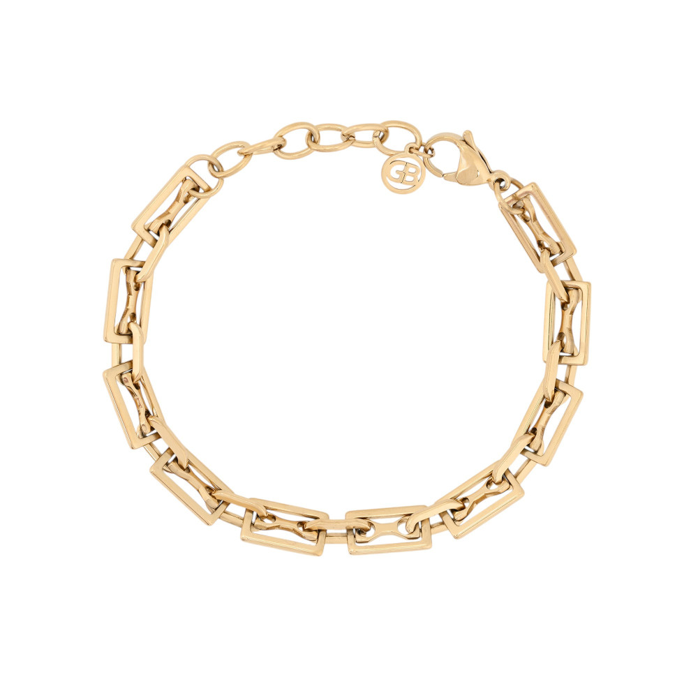 Pulseira em aço retângulos GB