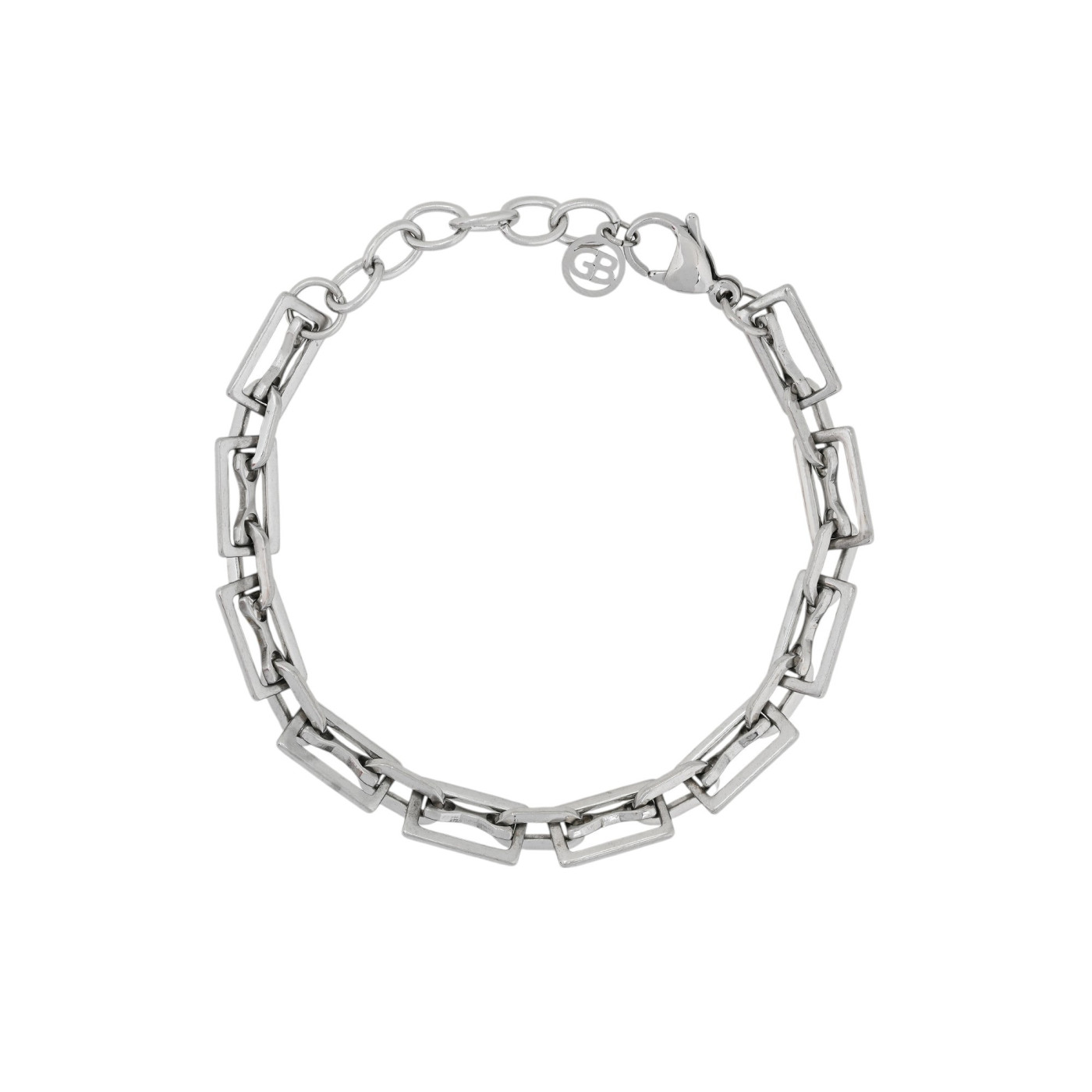 Pulseira em aço retângulos GB