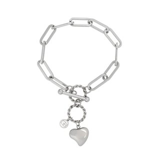 Pulseira em aço coração cheio GB
