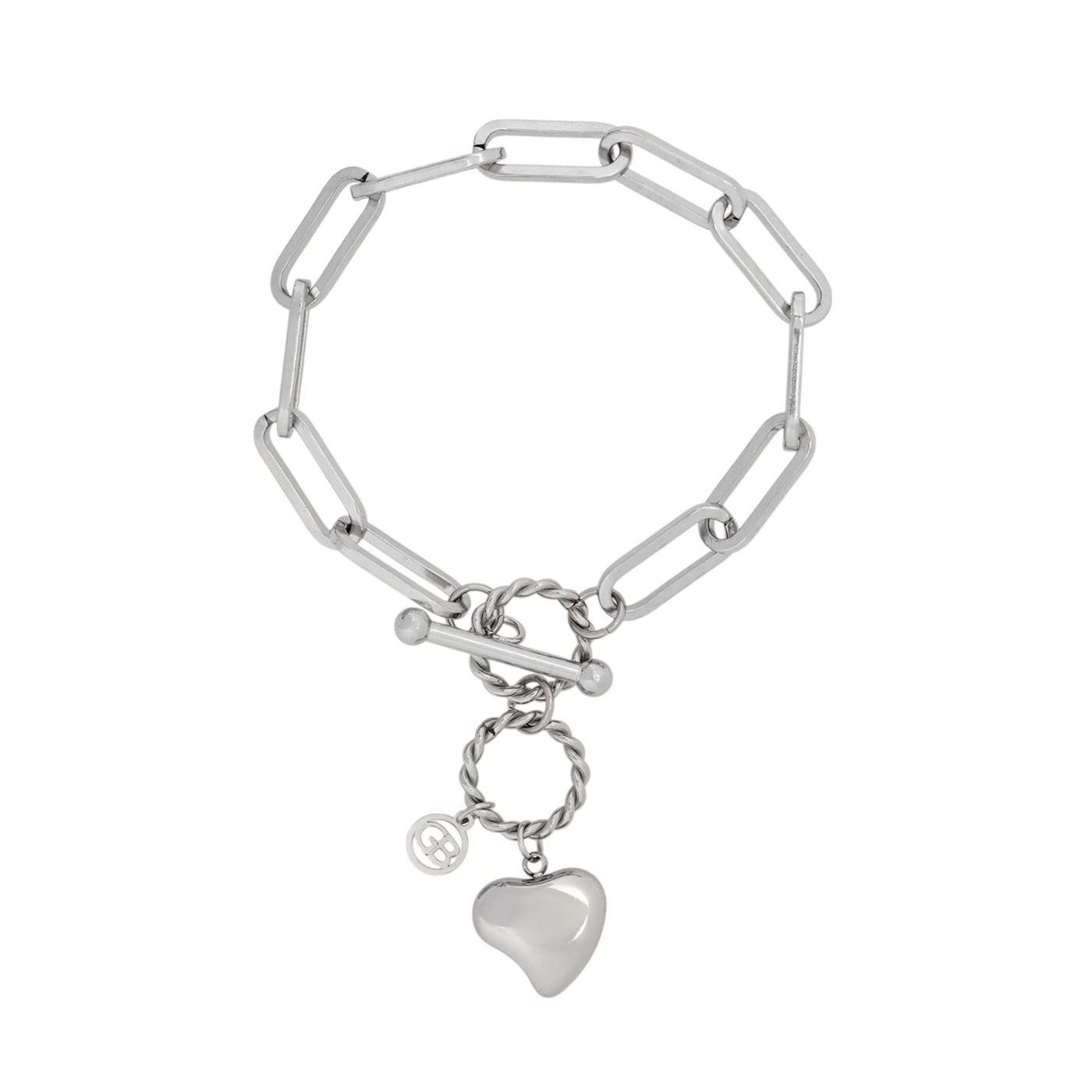 Bracciale in acciaio cuore completo GB