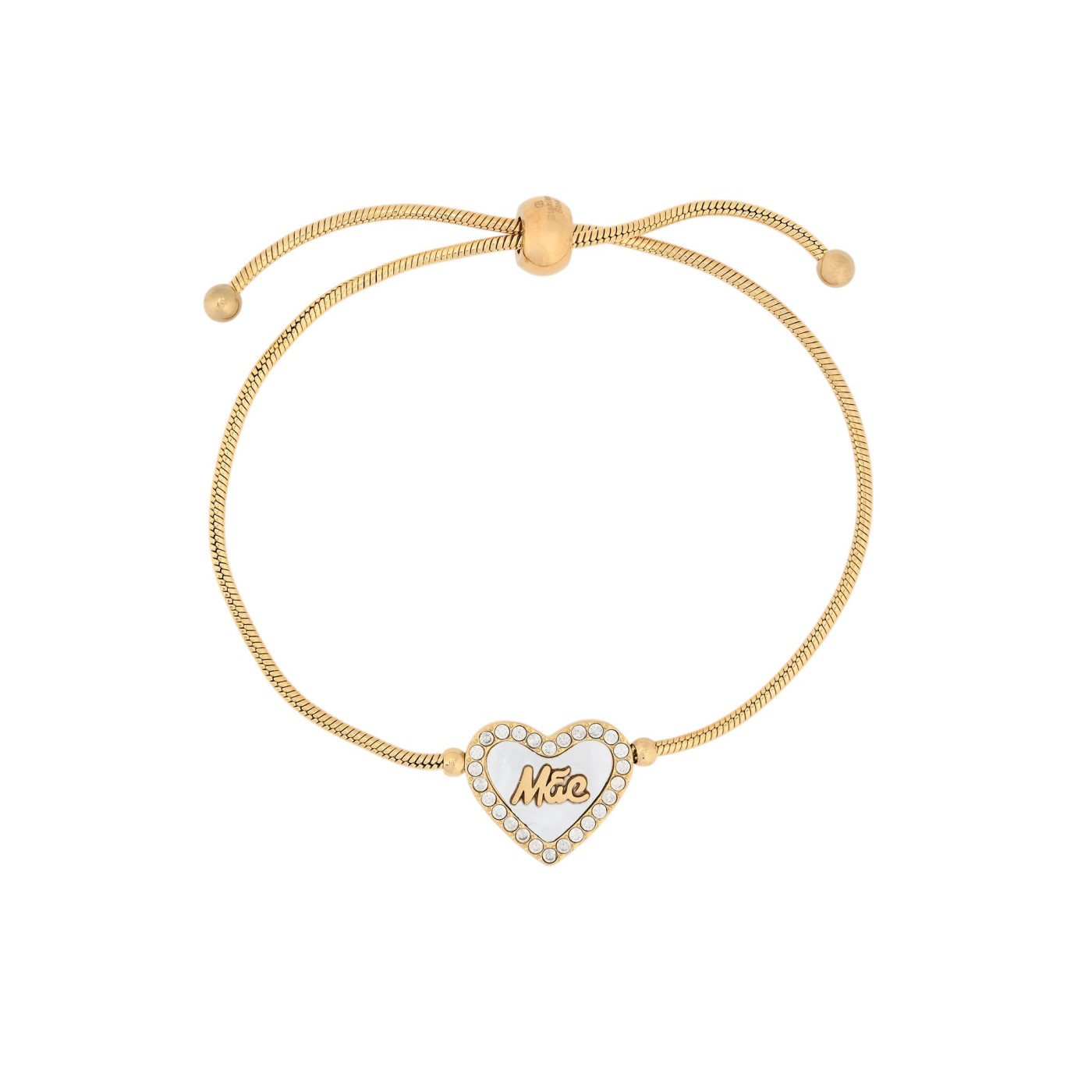 Bracciale regolabile in acciaio mãe cuore GB