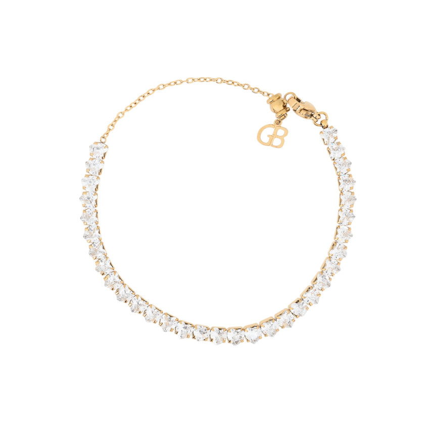 Steel rivière bracelet hearts GB