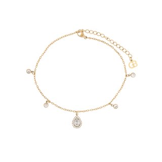 Pulseira de pé aço brilhante oval GB
