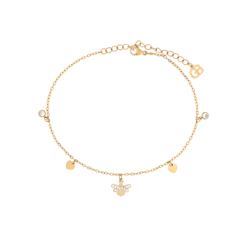 Pulseira de pé aço abelha GB
