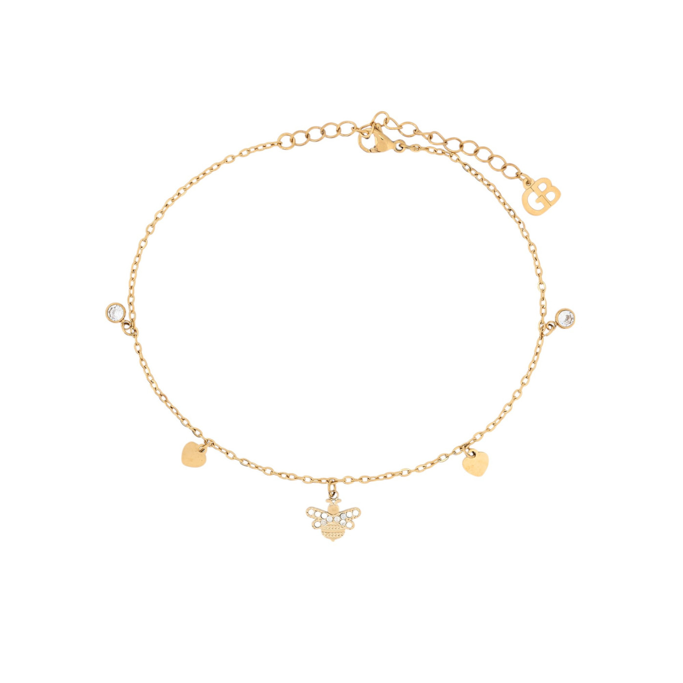Pulseira de pé aço abelha GB