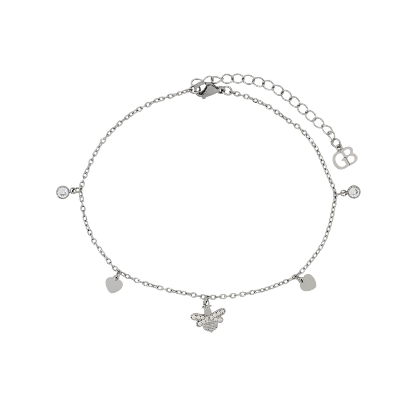Pulseira de pé aço abelha GB