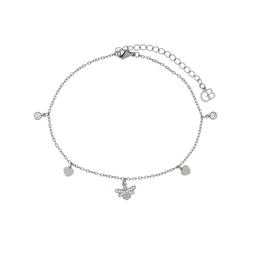 Pulseira de pé aço abelha GB