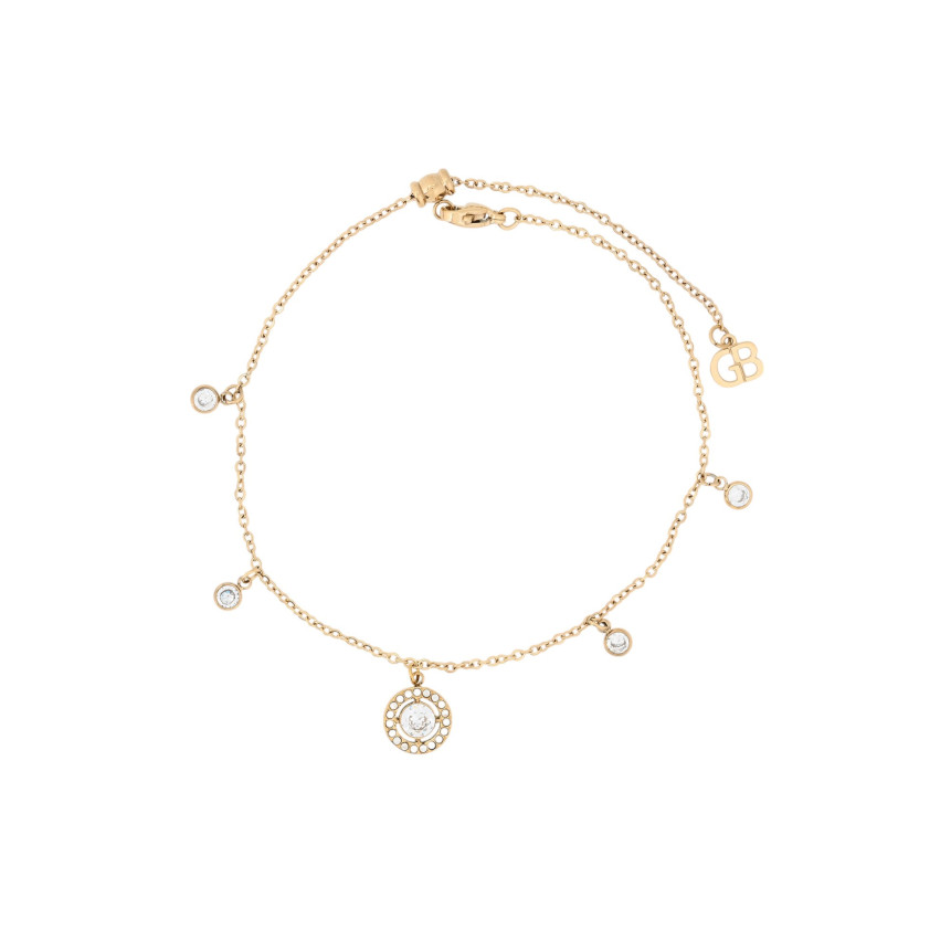 Pulseira de pé aço brilhante redondo GB