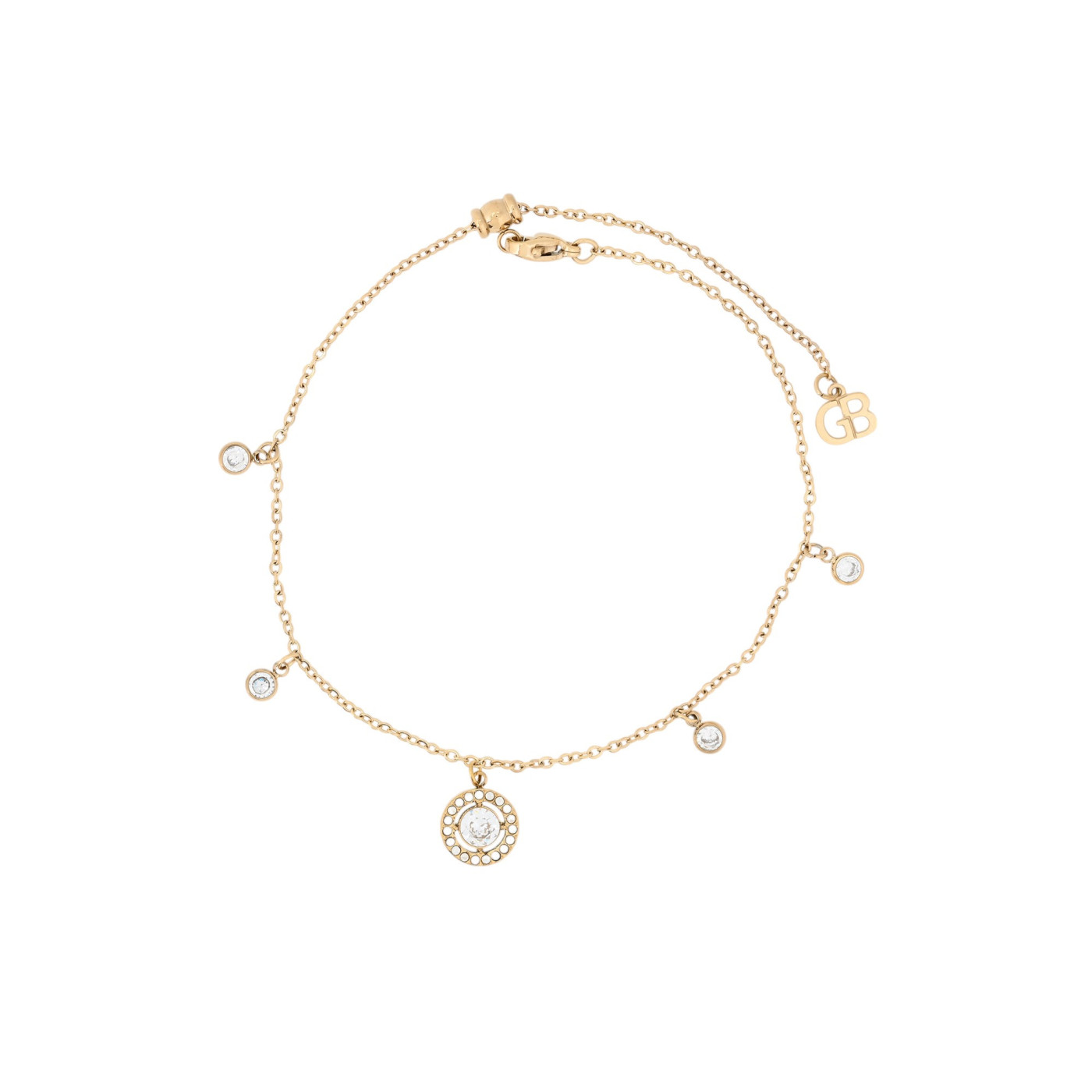 Pulseira de pé aço brilhante redondo GB