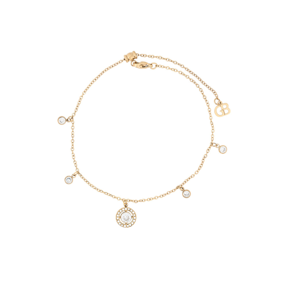 Pulseira de pé aço brilhante redondo GB