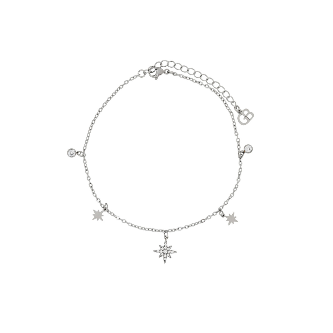Pulsera para pie acero estrella GB