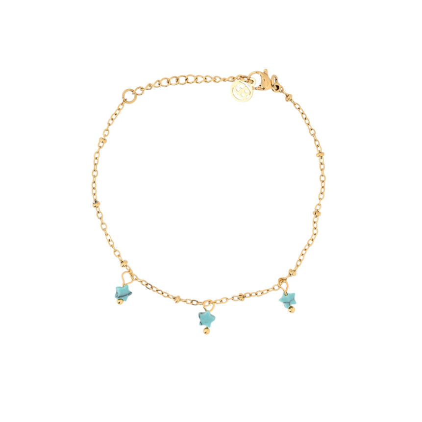 Steel set bracelet star GB
