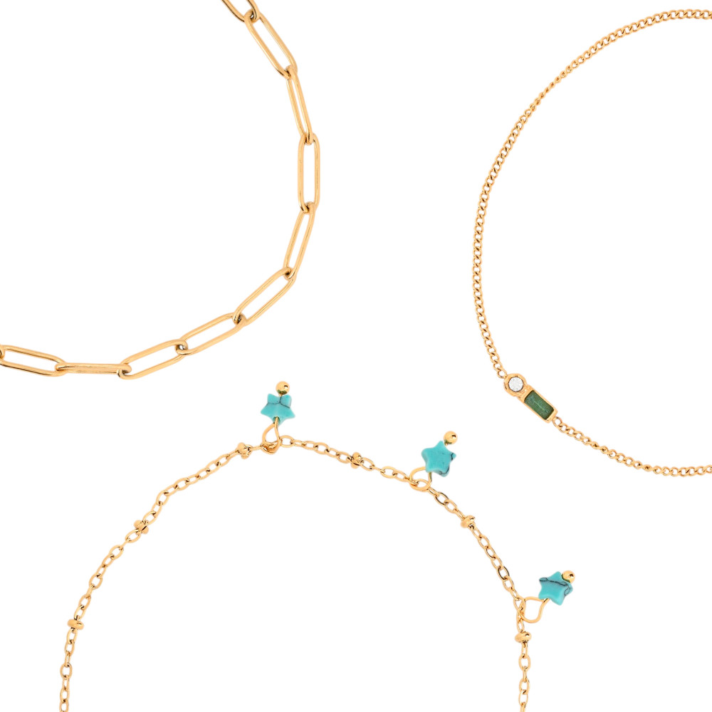 Set bracciali acciaio stella GB