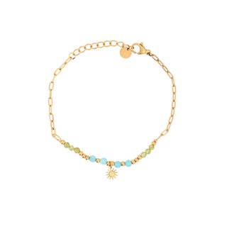 Pulseira em aço com pedras GB