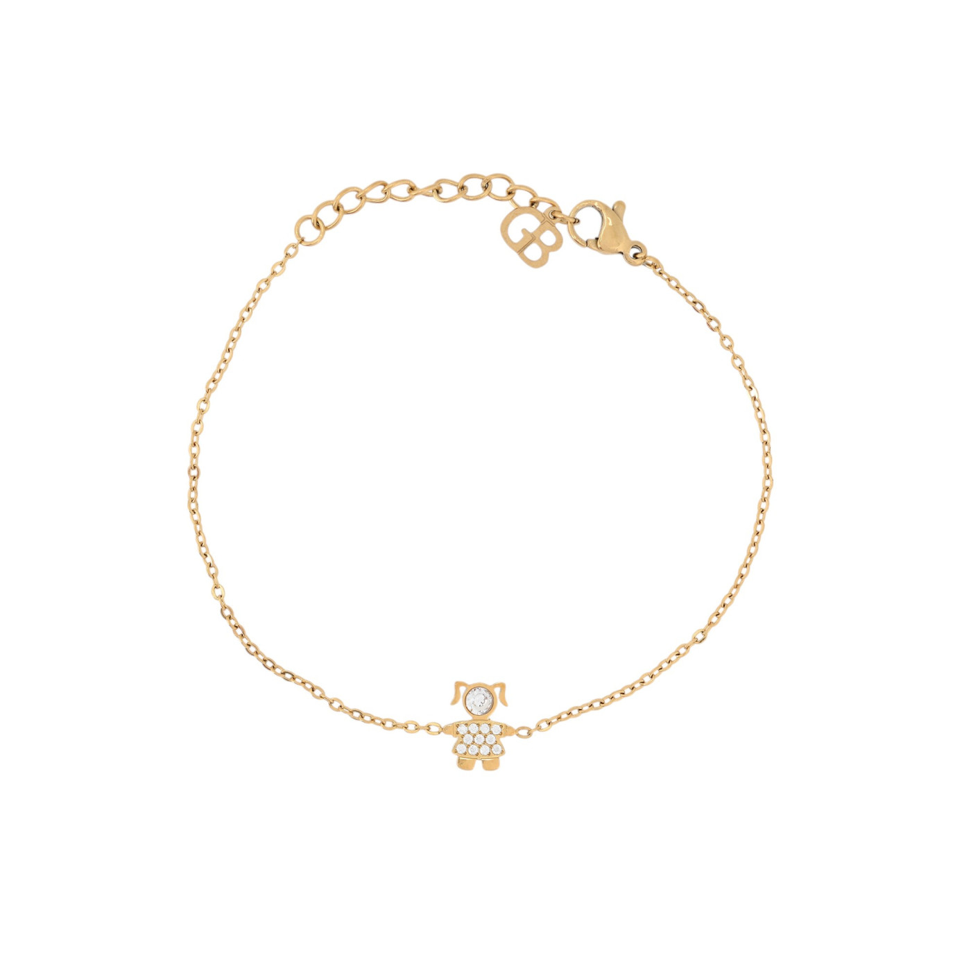 Pulseira aço e zircônias menina GB